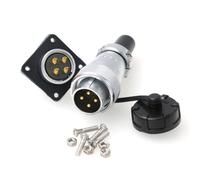 ZBLZGP WS20 Connecteur WEIPU étanche IP67 WEIPU M20 carré pour montage sur panneau électrique Puissance électrique Connecteur fileté en métal pour signal industriel LED AC DC Équipement (4 broches 25