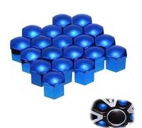 ZBMDTHEF 20 PièCes Capuchons D'éCrou De Roue pour Skoda Superb III (3) Limousine & Kombi 2015-2024, Cache-éCrous Hexagonaux Antivol ChroméS DéMontage Jantes Voiture Accessoires, Blue- 19mm