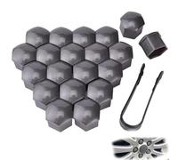 ZBMDTHEF 20 PièCes Capuchons D'éCrou De Roue pour Volvo C30 C70 S40 V40 V50 31471691, Cache-éCrous Hexagonaux Antivol ChroméS DéMontage Jantes Voiture Accessoires, Gray- 17mm