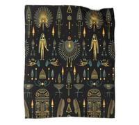 ZBOLI L'Egypte Ancienneian Couverture Pyramide Couverture Chaude Et Confortable,Couverture Super Douce Et Moelleuse,Couverture Flannel,Lavable À La Machin,Cadeau Pratique 60x80inch(150x200cm)