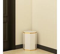 ZBORAVPIX Armoire à Chaussures Slim Cupboard, Banc à Chaussures Moderne et Fin avec Porte cachée(White+Gold,43 * 45cm/17 * 18in)