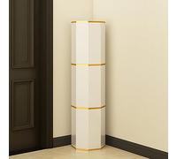 ZBORAVPIX Armoire à Chaussures Slim Cupboard, Banc à Chaussures Moderne et Fin avec Porte cachée(White+Gold,35 * 127cm/14 * 50in)