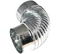 ZBORAVPIX Coude de cheminée en Acier Inoxydable， Adaptateur de Conduit de cheminée en Acier Inoxydable, coude de Tuyau de poêle, Tuyau de cheminée résistant à la Chaleur, diamètre 160 mm,