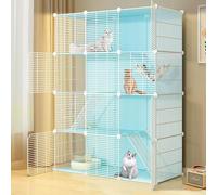 ZBORAVPIX Enclos pour Chats Cage Boîte Caisse Chenil, Cage à Chat Amovible en Fil métallique for 1 à 5 Chats et Petits Animaux, Multicolore, Plusieurs Tailles(B-43.715.457.9"/11139147cm)