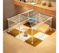 ZBORAVPIX Enclos pour Chats Cage Boîte Caisse Chenil, Cage de Parc for Petits Animaux en métal et Plastique, Transparente, Plusieurs Tailles Disponibles(with Top,72x72x37cm)