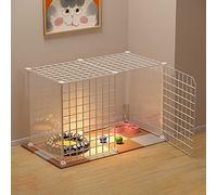 ZBORAVPIX Enclos pour Chats Cage Boîte Caisse Chenil, Cage for Chat, Parc for Petits Animaux, Blanc, Plusieurs Tailles(75x39x47cm(B))
