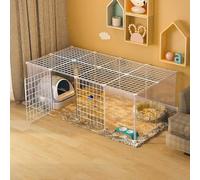 ZBORAVPIX Enclos pour Chats Cage Boîte Caisse Chenil, Enclos for Animaux de Compagnie, Cage et Parc, Plusieurs Tailles(147x75x47cm)