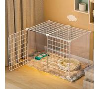 ZBORAVPIX Enclos pour Chats Cage Boîte Caisse Chenil, Enclos for Animaux de Compagnie, Cage et Parc, Plusieurs Tailles(75x39x47cm)