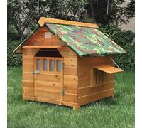 ZBORAVPIX Enclos pour Chats Cage Boîte Caisse Chenil, Niche for Chien d'extérieur résistante aux intempéries, Respirante, Facile à Assembler, avec Pare-Soleil, Disponible en Plusieurs Tailles(M)