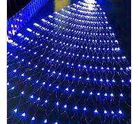 ZBORAVPIX Guirlandes Lumineuses, Filet Lumineux de Noël 96 LED 1,5 m x 1,5 m 8 Modes Minuterie Télécommande Multicolore Plusieurs Tailles(Blau,6m x 4m 880led)