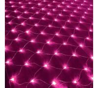 ZBORAVPIX Guirlandes Lumineuses, Filet Lumineux LED de Noël avec télécommande, Multicolore, Plusieurs Tailles(Pink,10m x 8m 2000led)