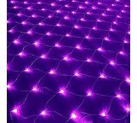 ZBORAVPIX Guirlandes Lumineuses, Filet Lumineux LED de Noël avec télécommande, Multicolore, Plusieurs Tailles(Purple,3m x 2m 320led)
