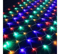 ZBORAVPIX Guirlandes Lumineuses, Filet Lumineux LED d'extérieur for Noël, 8 Modes, IP44, connectable, Multicolore, Plusieurs Tailles(Color,3m x 2m 200led)