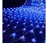 ZBORAVPIX Guirlandes Lumineuses, Filet Lumineux LED d'extérieur for Noël, 8 Modes, IP44, connectable, Multicolore, Plusieurs Tailles(Blau,6m x 4m 880led)