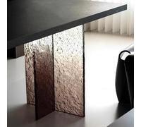 ZBORAVPIX Pieds de Table en Acrylique Transparent, Acrylic Table Legs T-Shape Replacement Furniture Feet Black 40/50/60x70cm Support 660 Lbs(40x70cm)