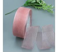 ZBORAVPIX Ruban en Organza de Mousseline Transparente, Ruban en Organza Polyester Multicolore 3,8 cm x 50 mètres for Emballage Cadeau, décoration de Mariage, Bricolage(Camel Powder)
