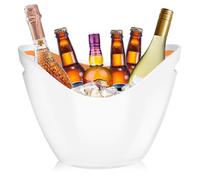 ZBPASL 8L Seau à Glace Sceaux à Glace Seaux à Champagne Seau à Glaçons Seau à Vin Récipient De Stockage De Fruits et Légumes (White)