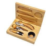 ZBPASL Tire-bouchon de vin, ouvre bouteille, ensembles de sommelier avec ouvre-bouteille, bouchon de vin, Ensemble d'accessoires pour Le vin (Wood 0A)