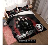 ZBT061642 Ensemble de literie New Tokyo Hotel, style rock tendance, décoration intérieure, pour garçon et fille, housse 140X200CM