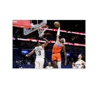 Zbwqlte Impression sur toile Shai Gilgeous-Alexander Dunk - Décoration murale d'intérieur moderne - 40 x 60 cm