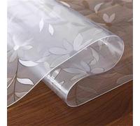 ZBXXSC Nappe Transparent Mat avec Bord biseauté 2mm Film de Protection de Table Transparente PVC Imperméable Motif Floral Protection pour Marbre/Verre Table(150x40cm Rechteckig)