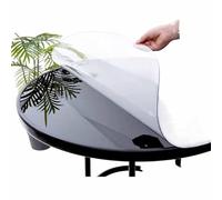 ZBXXSC Nappe Transparente épaisse Ronde Film De Table 2 mm Transparent en PVC Imperméable Et Facile à Nettoyer Protection pour Cuisine Salle à Manger(Frosted,75cm Round)