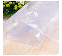 ZBXXSC Nappe Transparente Givrée Épaisse 2 mm Imperméable Les Rayures Motif Floral Protection Table Transparent Protection Contre pour Maison(40×90cm)