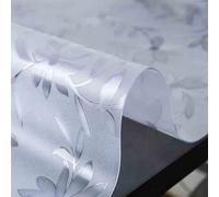 ZBXXSC Nappe Transparente Givrée Épaisse 2 mm Imperméable Les Rayures Motif Floral Protection Table Transparent Protection Contre pour Maison(50×120cm)