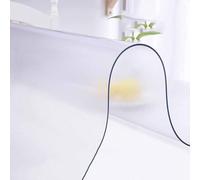 ZBXXSC Nappe Transparente Givrée Épaisse Imperméable Motif Floral Protection Table Transparent Protection Contre Les Rayures pour Maison(A,40×70cm)