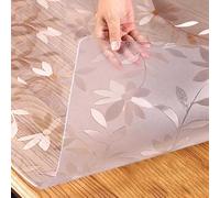 ZBXXSC Nappe Transparente Givrée Épaisse Imperméable Motif Floral Protection Table Transparent Protection Contre Les Rayures pour Maison(2mm,40×40cm)
