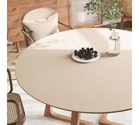 ZBXXSC Tapis de Table Rond Nappe Ronde en PU Cuir Artificiel Antidérapant Imperméabilisation Facile à Nettoyer pour Table à Manger Cuisine (H,55cm Round)