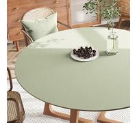 ZBXXSC Tapis de Table Rond Nappe Ronde en PU Cuir Artificiel Antidérapant Imperméabilisation Facile à Nettoyer pour Table à Manger Cuisine (N,55cm Round)