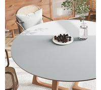 ZBXXSC Tapis de Table Rond Nappe Ronde en PU Cuir Artificiel Antidérapant Imperméabilisation Facile à Nettoyer pour Table à Manger Cuisine (A,120cm Round)