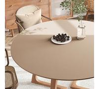 ZBXXSC Tapis de Table Rond Nappe Ronde en PU Cuir Artificiel Antidérapant Imperméabilisation Facile à Nettoyer pour Table à Manger Cuisine (K,100cm Round)