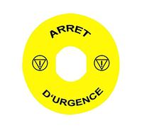 ETIQUETA ARRET DURGENCE 90MM.
