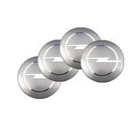 ZBYFBSJ 4 Pièces Cache-Moyeux Centre Enjoliveurs Autocollant pour Opel 60MM,Capuchons De Garniture De Moyeu Central De Roue Autocollants
