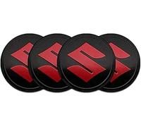 ZBYFBSJ 4 Pièces Cache-Moyeux Centre Enjoliveurs Autocollant pour Suzuki Grand Vitara SX4 Swift Jimny 60MM,Capuchons De Garniture De Moyeu Central De Roue Autocollants