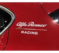 ZBYFCLK Insigne de Voiture en 3D pour Alfa Romeo 159 SportWagon 2006-2011 Badge Autocollant en D'emblème Emblème Voiture Imperméable Accessoire de Décoration pour Voiture,Whit-e 300 * 85mm