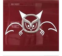 ZBYFCLK Insigne de Voiture en 3D pour Mazda 6 III Sport Combi 2018-2024 Badge Autocollant en D'emblème Emblème Voiture Imperméable Accessoire de Décoration pour Voiture,White