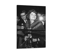 ZBYYFC Impression sur toile Affiche 40 * 60cm Senza Cornice La cantante Grace Maria Callas Sorriso Pittura Tela Poster Opere d'arte Regalo Idea Camera Estetica