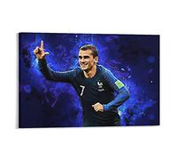 ZBYYFC Peinture d'art de mur de toile 50 * 70cm Senza Cornice Antoine Griezmann Art Poster of Football Players' Best Moments Artworks Room Wall Art Home Gifts