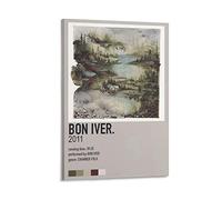 ZBYYFC Peinture d'art de mur de toile 50 * 70cm Senza Cornice Bon Iver Bon Iver Album Modern Family Bedroom Decor Poster per soggiorno camera da letto