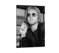 ZBYYFC Peinture d'art de mur de toile 50 * 70cm Senza Cornice Elton John Retro Poster Canvas Wall Art Room Pictures for Bedroom Gifts Decor