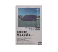 ZBYYFC Peinture d'art de mur de toile 60 * 90cm Senza Cornice Kendrick Lamar Good Kid Maad City 2012 Tela decorativa Wall Art Soggiorno Poster Camera da letto