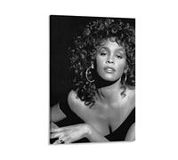 ZBYYFC Peinture d'art de mur de toile 60 * 90cm Senza Cornice Whitney Houston Vintage Music Art Soggiorno Camera da letto Decorazione per la casa