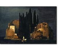 ZBYYFC Peinture Impression sur Toile 60 * 80cm Senza Cornice Arnold Bocklin - Isola dei Morti (880 Wall Island of the Dammed Poster Soggiorno Camera da letto Pittura