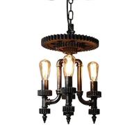 ZBZFGE 4-Lights Retro Industrial Whited Fir Pendant Éclairage V-Intage Steampunk Pipe Tuyau d'eau Loft Locment de la Lampe,