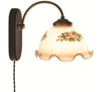 ZBZFGE Application Forme Lampe Murale Verre française Vintage Éclairage Mural Rustique en Bois pour Les Enfants Chambre de la Ferme (Fleur)