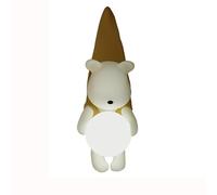 ZBZFGE Applique Murale LED 5 W d'intérieur Moderne pour Chambre d'enfant, Lampe de décoration en Forme d'ours, Abat-Jour Rond en Verre, veilleuse créative, Lampe de Chevet, Blanc Chaud
