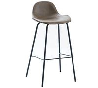 ZBZFGE Bar arrière avec des Jambes métal Un siège en Cuir PU, tabourets Hauts pour la Salle à Manger l'îlot de Cuisine (Brown-1PS, cm 26 Pouces)